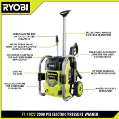 2000 PSI 1.2 GPM ELECTRIC PRESSURE WASHER