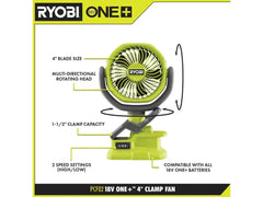 18V ONE+ 13" STRING TRIMMER/EDGER KIT WITH (2) FREE 18V ONE+ 4" CLAMP FANS