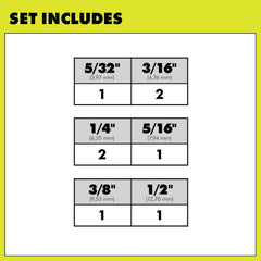 8 PC. SDS-PLUS 6" 2-CUTTER DRILL BIT SET
