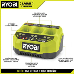 USB LITHIUM 3-PORT CHARGER