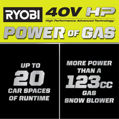 40V HP Brushless 18” Single-Stage Auger-Propelled Snow Blower Kit