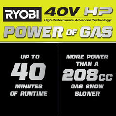 40V HP Brushless 21" Whisper Series Snow Blower Kit