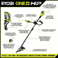 18V ONE+ HP Brushless Brush Cutter/String Trimmer