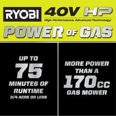 40V HP Brushless 21" Walk Behind Self-Propelled Lawn Mower w/ (2) 6.0Ah Batteries and Charger